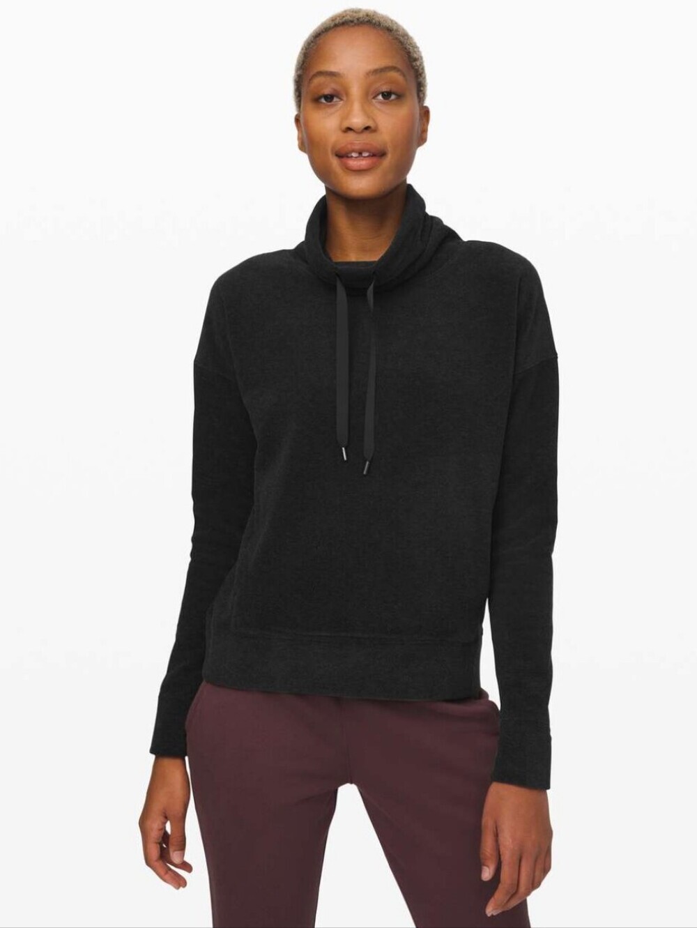 Lululemon Go Forward Pullover Size 4 In Heathered Core Black